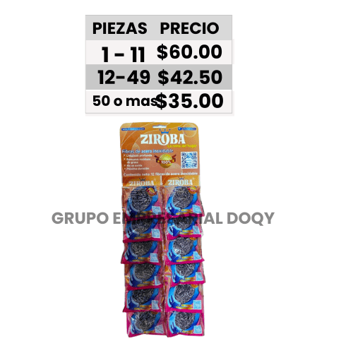 [15-FBL-12] FIBRA ZIROBA BLISTER C/12